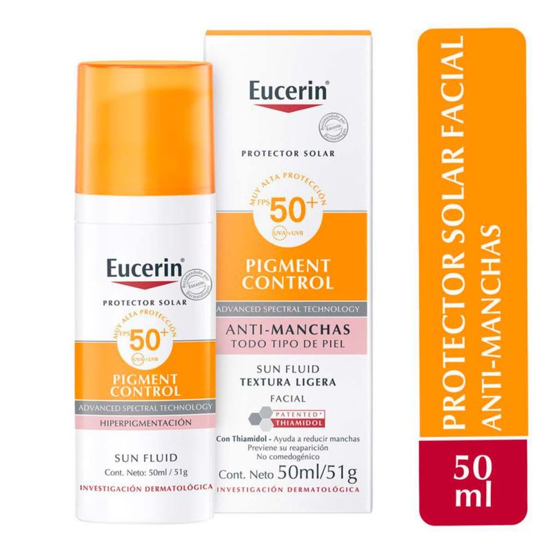 Eucerin Pigment control, protector solar anti-manchas FPS50+ 50ml.