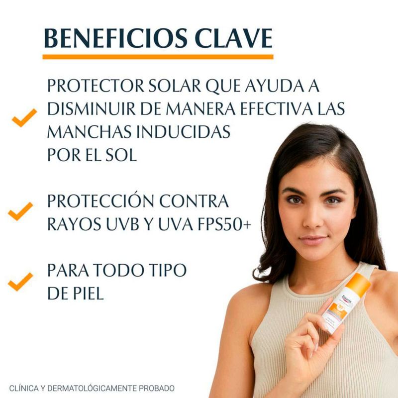 Eucerin Pigment control, protector solar anti-manchas FPS50+ 50ml.