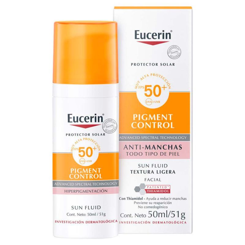 Eucerin Pigment control, protector solar anti-manchas FPS50+ 50ml.