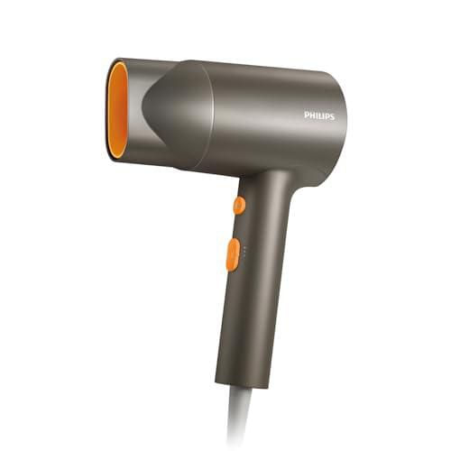 Secadora de cabello Philips Serie 3000, 1400w, Cuidado iónico, Boquilla Estrecha, Tecnologia ThermoProtect, Dorado, BHD321/01