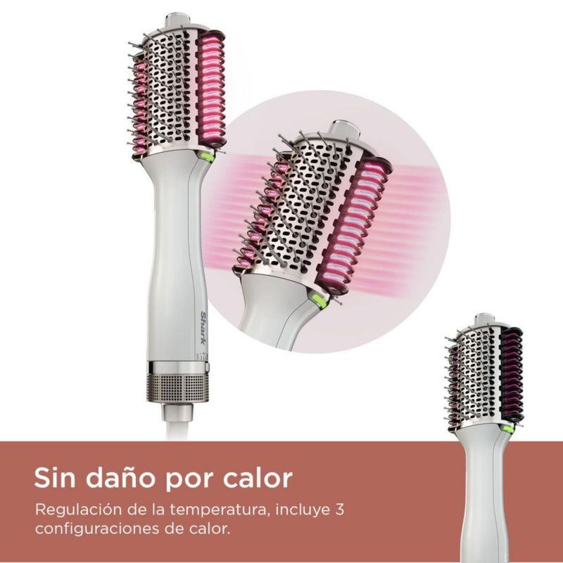 SHARK, Cepillo Secador SmoothStyle, Peine Térmico, Ideal para Todo Tipo de Cabello, Alisa y Da Volumen, 3 Ajustes de Temperatura