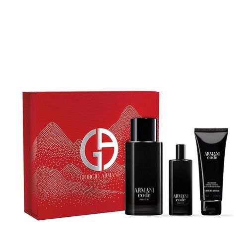 SET GIORGIO ARMANI CODE PARFUM 125ML/15ML/BODY SHAMPOO 75ML