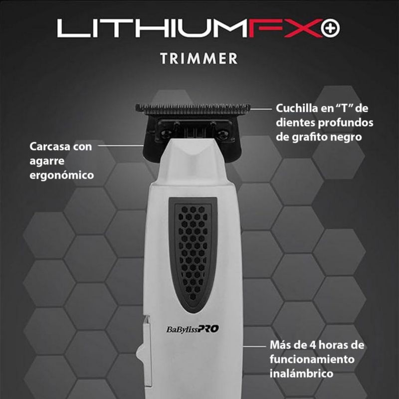 Combo BaBylissPRO LithiumFX Inalámbrico Clipper Y Trimmer