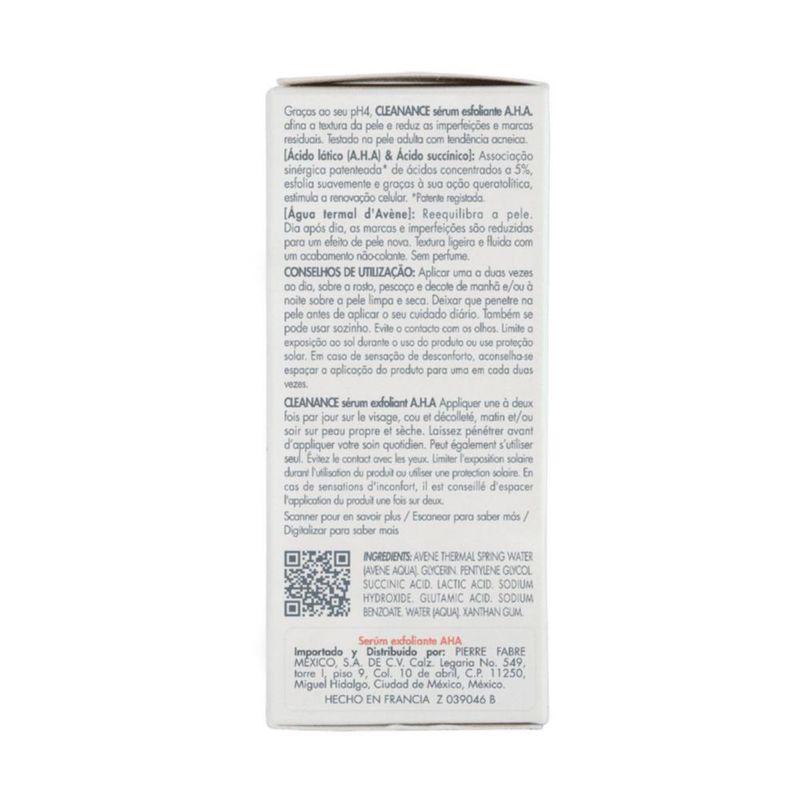 Avene Cleanance Sérum exfoliante renovador 30 ml