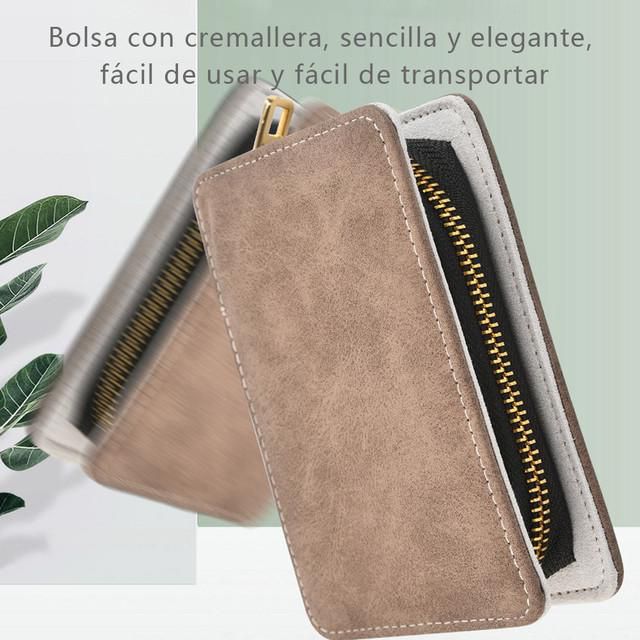 Kit de Manicura y Pedicura de Acero Inoxidable con Estuche de Cuero Portátil para Cuidado Personal y Viaje Marrón y Blanco.HOGAWAY