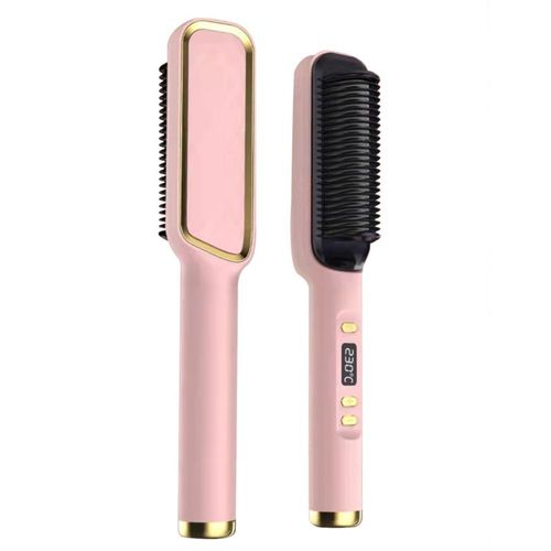FEISEDY Cepillo Alisador de Cabello Temperatura ajustable 30 Niveles libremente, Plancha Ion Negativo No Daña el Cabello Peine C