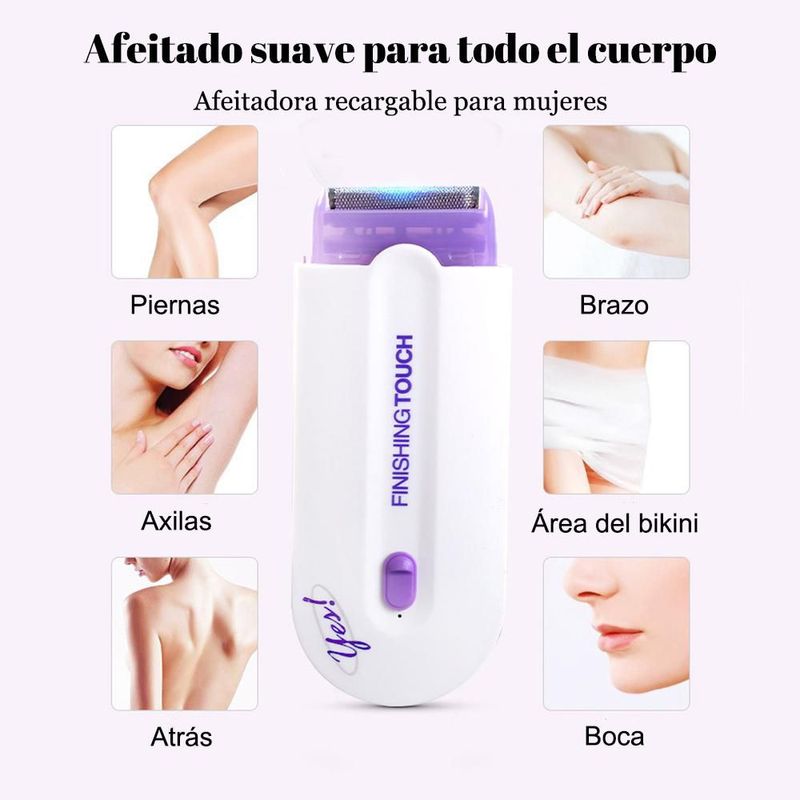 Afeitadora con sensor de luz azul, depiladora para mujer, resistente al agua, desmontable, multifuncional.HOGAWAY