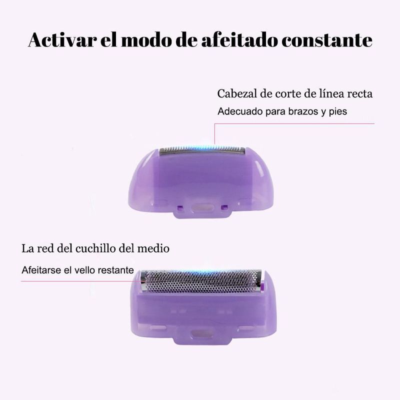 Afeitadora con sensor de luz azul, depiladora para mujer, resistente al agua, desmontable, multifuncional.HOGAWAY