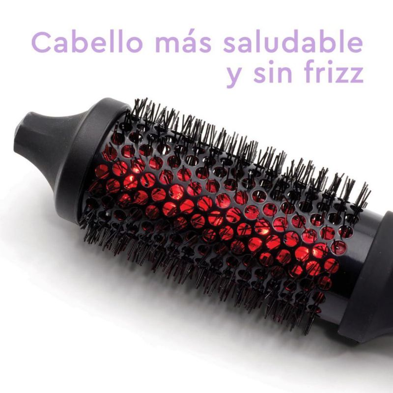 SUTRA BEAUTY, Cepillo Redondo Térmico Infrarrojo e Iónico, Peine con Calor de Turmalina y Cerámica, Ideal para Rizos, Ondas y Br