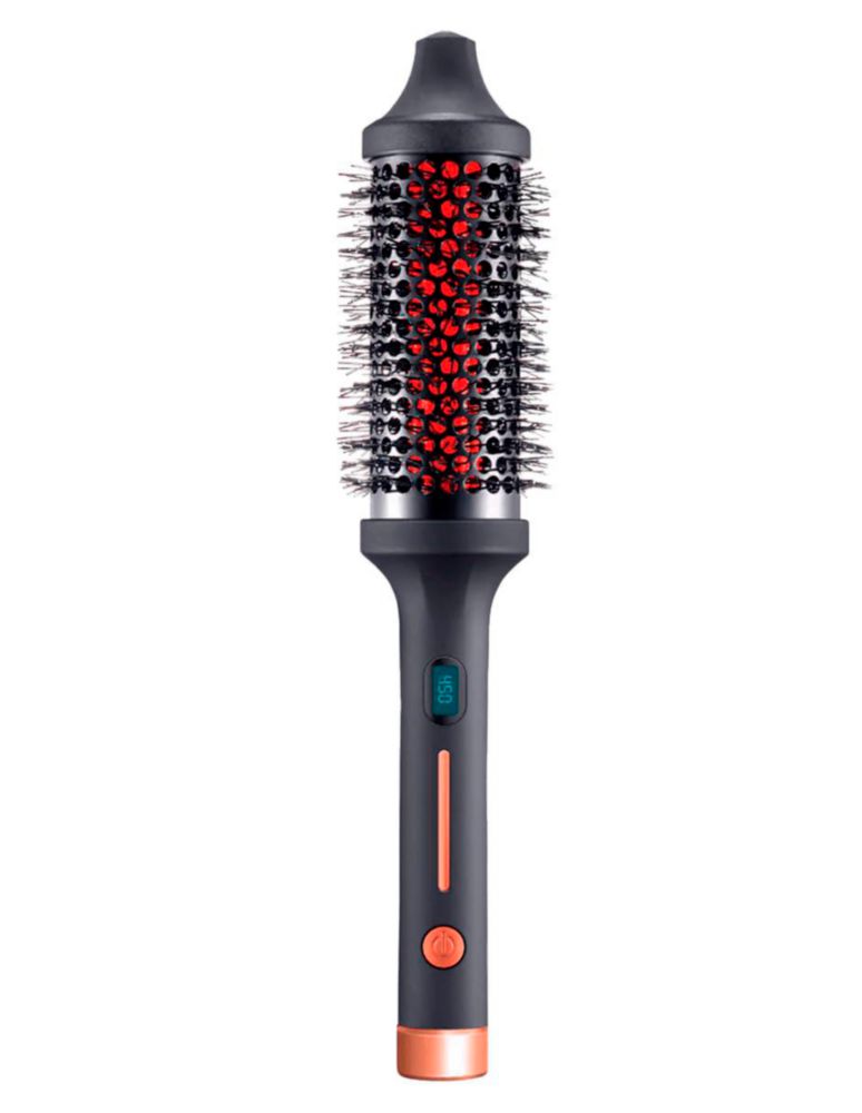 SUTRA BEAUTY, Cepillo Redondo Térmico Infrarrojo e Iónico, Peine con Calor de Turmalina y Cerámica, Ideal para Rizos, Ondas y Br