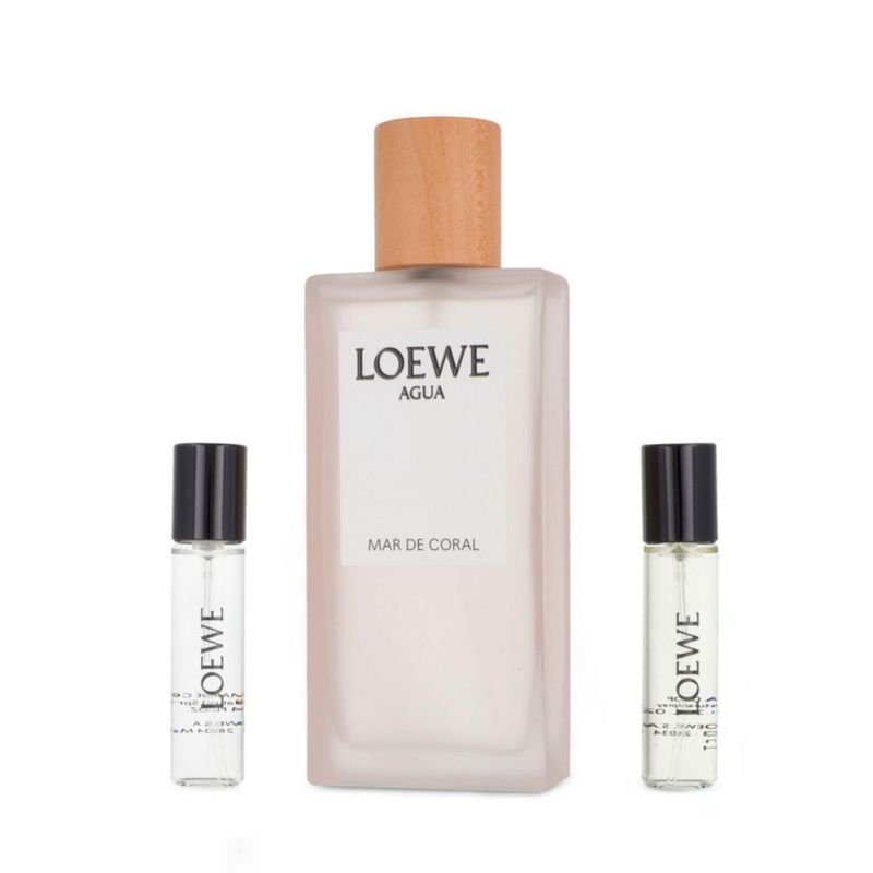 SET LOEWE AGUA MAR DE CORAL 3PZS 100ML EDT SPRAY/ 10ML EDT SPRAY/AGUA DROP 10ML EDP SPRAY