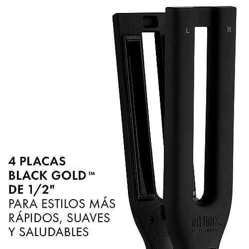 Hot Tools Pro Artist Alaciadora Black Gold de Doble Placa