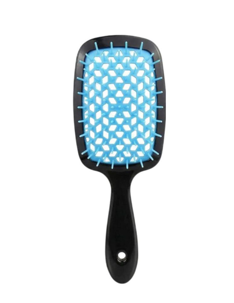 Bluelander Cepillo para Cabello con Mango Ergonómico, Antinudos para Cabello Rizado o Lacio, Ideal para Uso Diario en Casa o Salón (Azul)