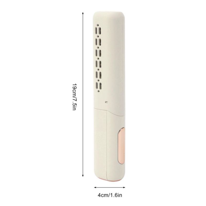 Cepillo Alisador, 2 en 1, Mini Plancha de Pelo Recargable, Peine Inalámbrico para Todo Tipo de Cabello (Caqui)