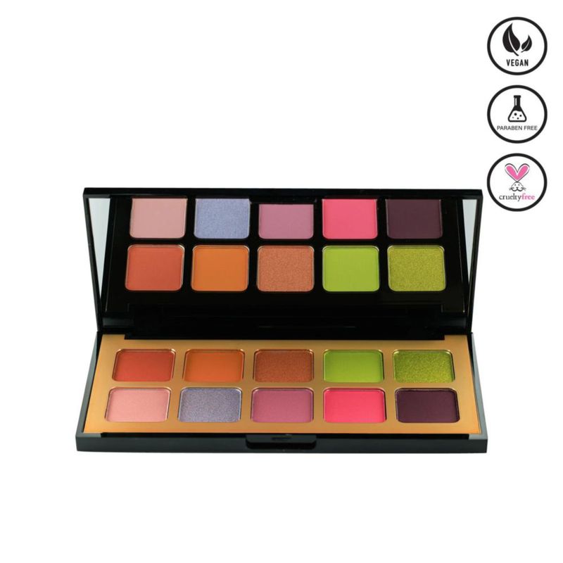 ARMAF BEAUTÉ SHADOW PALETTE: Oh-So-Chill 10-IN-1 Paleta de Sombras con Acabados Mate, Brillantes y Metálicos, fácil de Difuminar, Pigmentada.