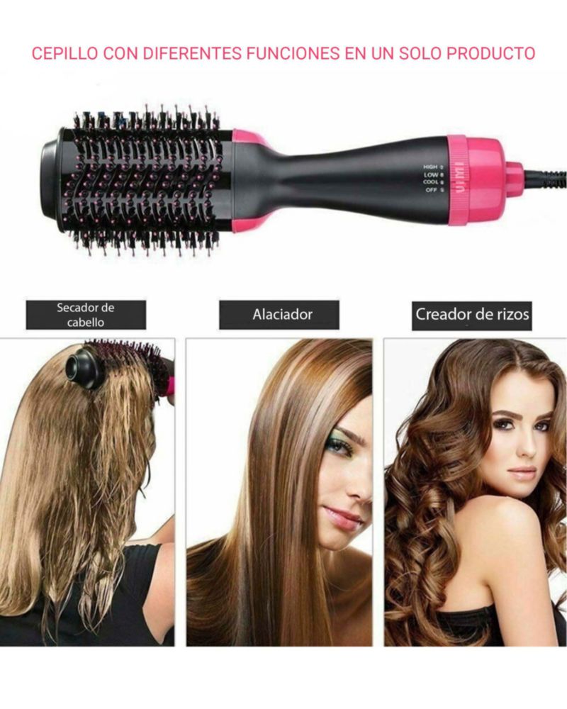 Cepillo Secador Electrico Para Cabello Rizos Definidos