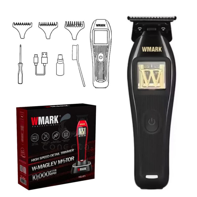 Trimmer Profesional Wmark 3 Colores Motor 10000 Rpm Magnétic