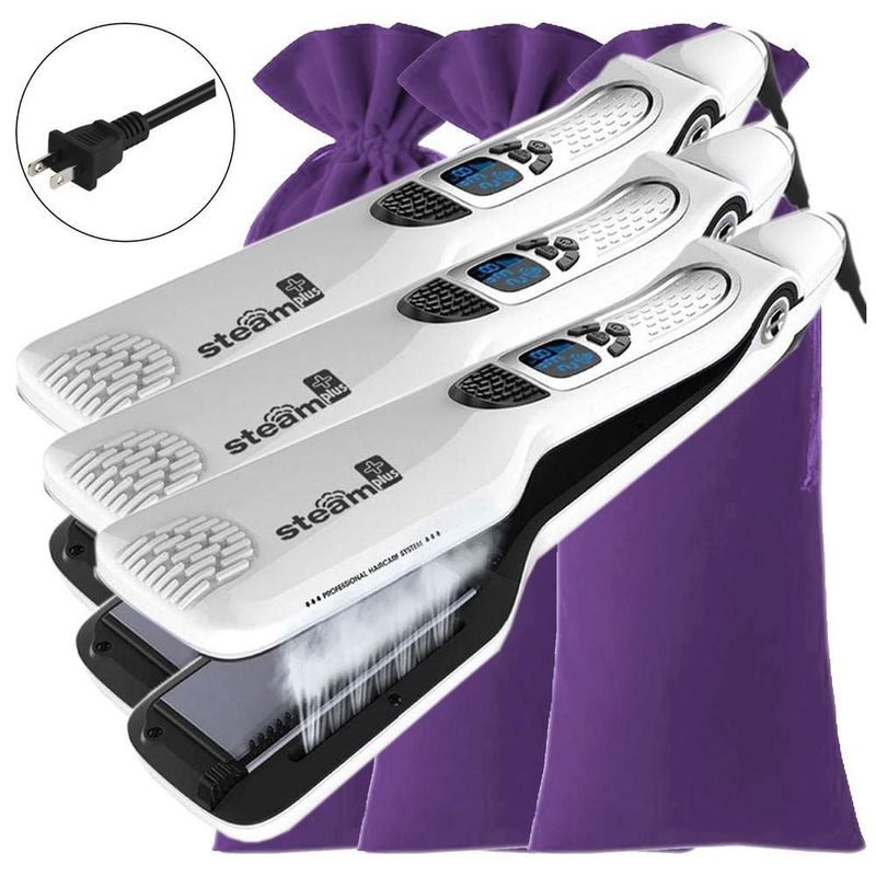 Plancha de Alaciado MXTTW-006 TitaniumSteamWhite Plancha con Placas de Cerámica