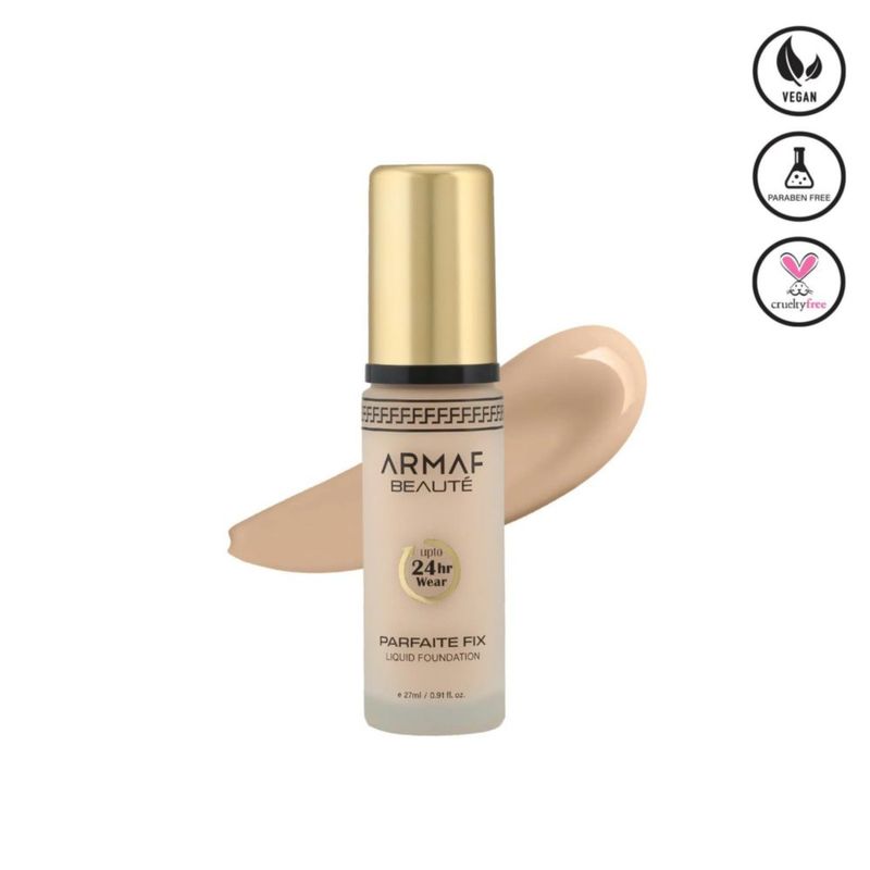 ARMAF BEAUTÉ Parfaite Fix Liquid Foundation 01 Fair - Base Líquida con Cobertura completa y Acabado  Mate 24h Duración