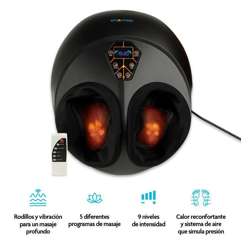Masajeador de Pies Eléctrico con Calor Vibración Compresión de Aire