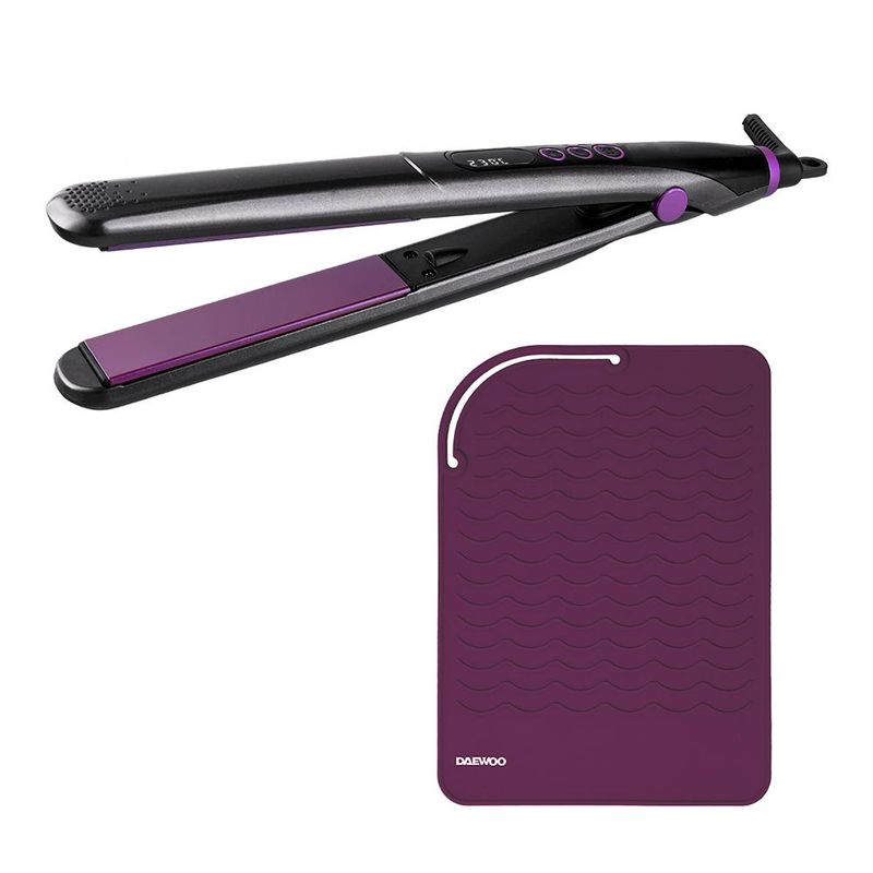 Plancha Para Cabello DW-P1 Daewoo Profesional de Cerámica y Turmalina 6 niveles de temperatura hasta 230°C