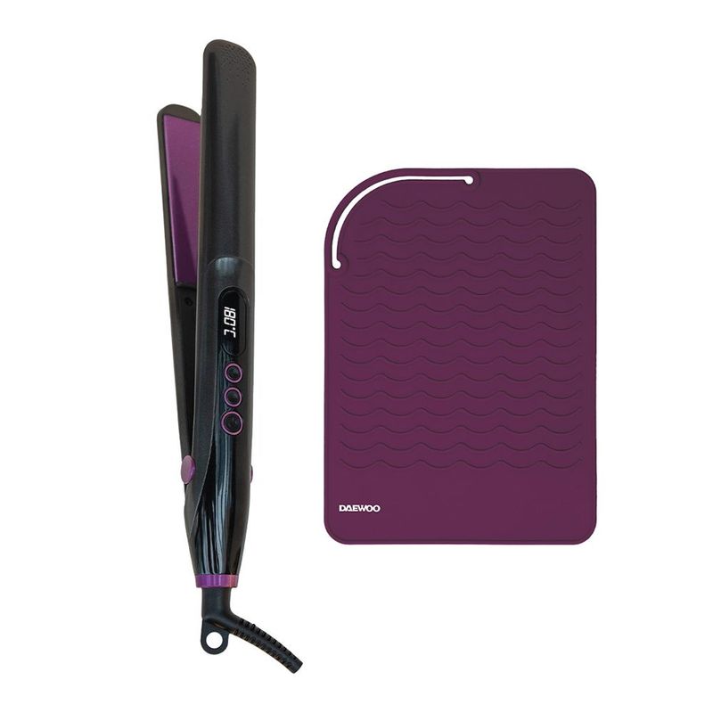 Plancha Para Cabello DW-P1 Daewoo Profesional de Cerámica y Turmalina 6 niveles de temperatura hasta 230°C