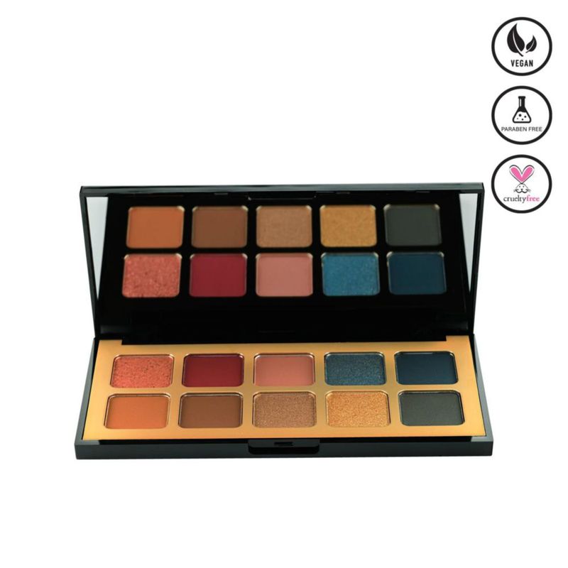 ARMAF BEAUTÉ SHADOW PALETTE: Oh-So-Glam 10-IN-1 Paleta de Sombras con Acabados Mate, Brillantes y Metálicos, fácil de Difuminar, altamente Pigmentada.