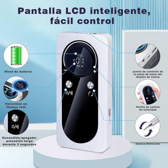 Nuevo modelo, profesional, máquina de quitar y pulir uñas, portátil, lijadora eléctrica de uñas.HOGAWAY