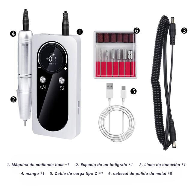 Nuevo modelo, profesional, máquina de quitar y pulir uñas, portátil, lijadora eléctrica de uñas.HOGAWAY