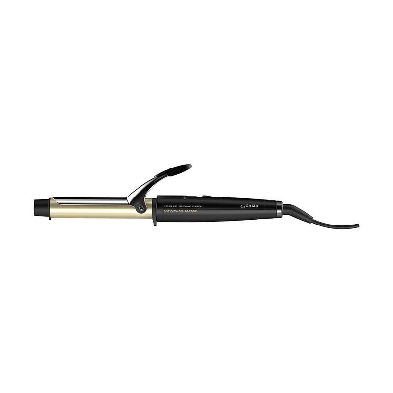 Rizadora para cabello GAMA ITALY Dual 25 mm – Barril de Titanio y Cerámica con Infusión de Aceite, Temperatura Fija de 230°C, Te