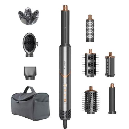 OSOJI Estilizador de Cabello 2 en 1 con 9 Boquillas Hot & Cool y Direccionador de Aire, Plancha y Secadora para Todo Tipo de Cab