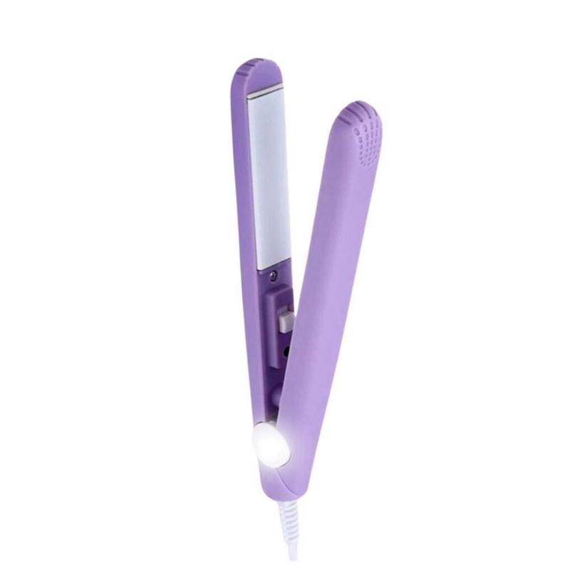 Mini Plancha Para El Cabello Portátil Color Lila