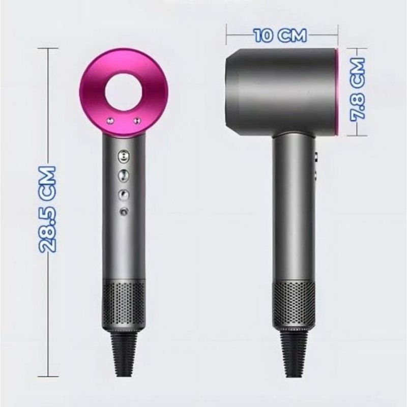 Secador de Pelo sin Aspas Supersónico 1200W con Iones Negativos