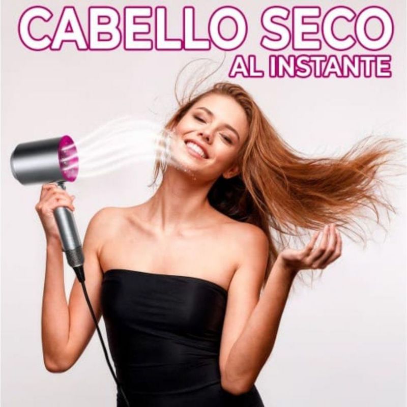 Secador de Pelo sin Aspas Supersónico 1200W con Iones Negativos