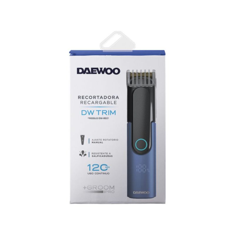 Afeitadora Rasuradora eléctrica Daewoo Trim DW‑REC1 Recargable de 3 Velocidades Maquina de Afeitar Portátil Cabezales Lavables