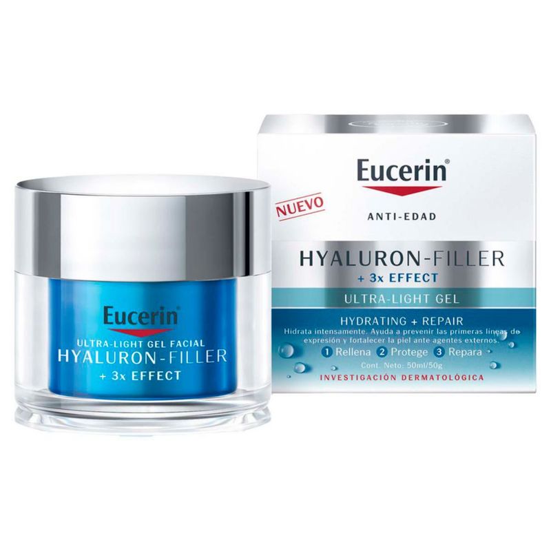 Eucerin Hyaluron-Filler 3X Effect Ultra-Light Gel hidratante y reparador 50 ml