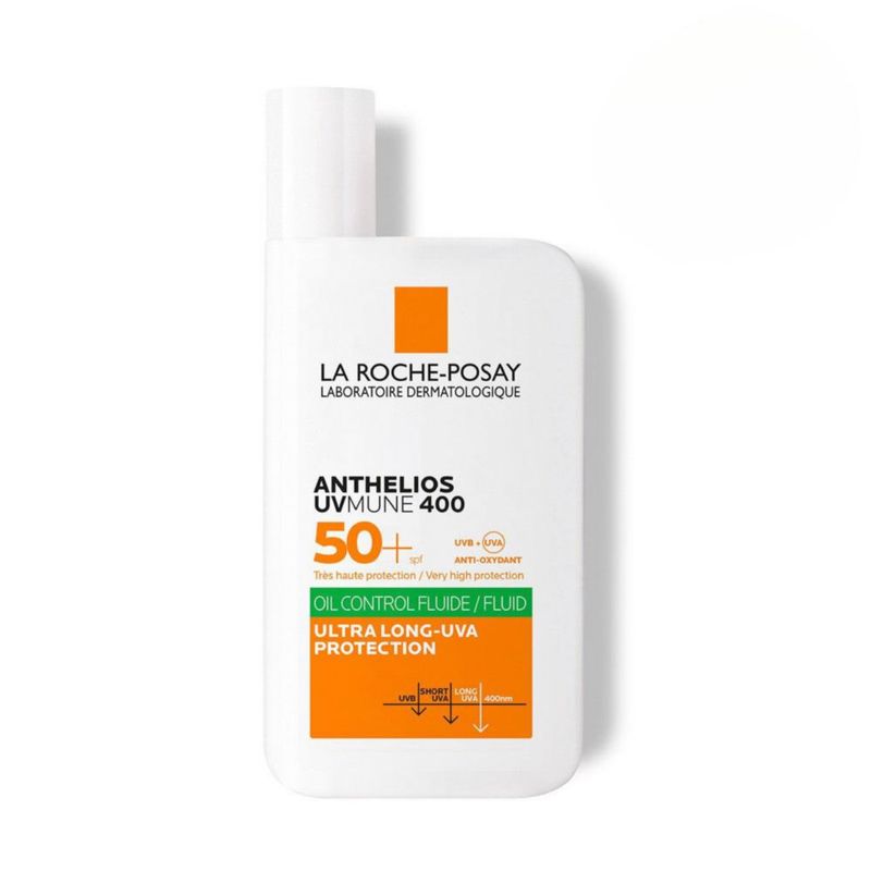 La Roche Posay Anthelios UVMune 400 Oil Control Fluido FPS50 Protector solar para piel mixta y grasa con tendencia al brillo 50 ml