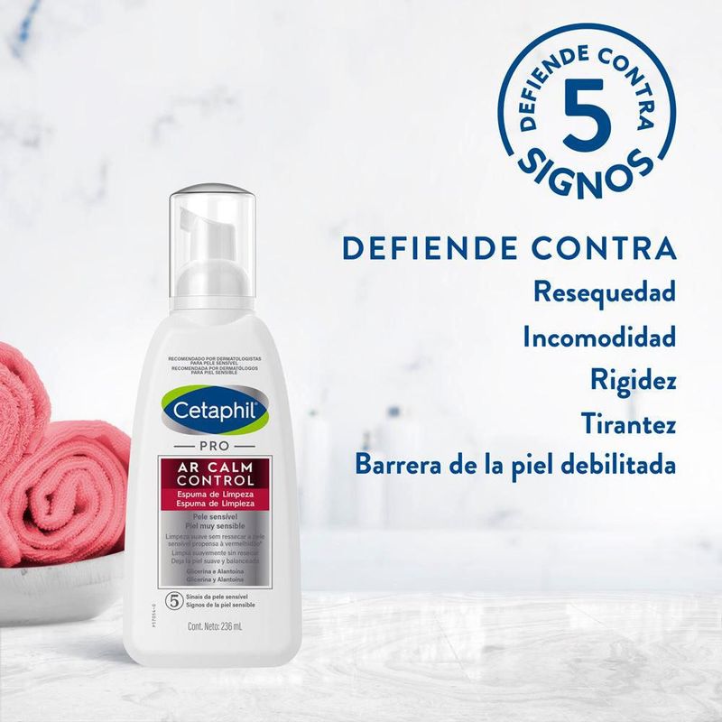 Cetaphil PRO AR Espuma limpiadora facial para piel con enrojecimiento 236 ml
