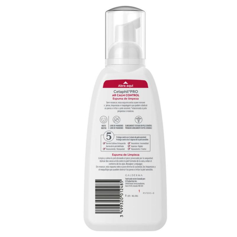Cetaphil PRO AR Espuma limpiadora facial para piel con enrojecimiento 236 ml