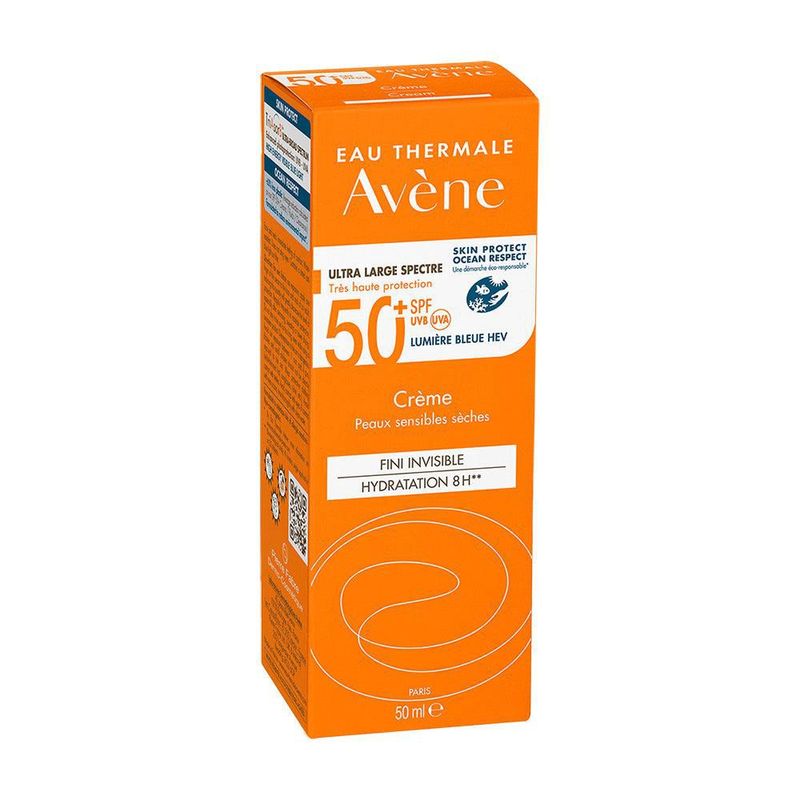 Avene Protector solar en crema FPS50 sin color acabado invisible para piel sensible 50 ml
