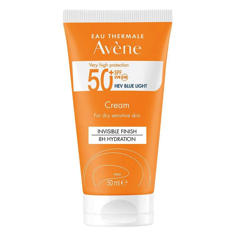 Avene Protector solar en crema FPS50 sin color acabado invisible para piel sensible 50 ml