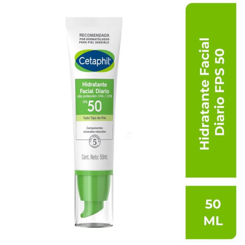 Cetaphil Crema hidratante facial diaria con FPS50 50 ml