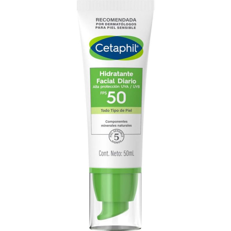 Cetaphil Crema hidratante facial diaria con FPS50 50 ml