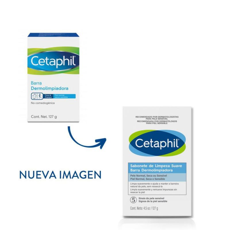 Cetaphil Barra dermolimpiadora para piel sensible 127 gr