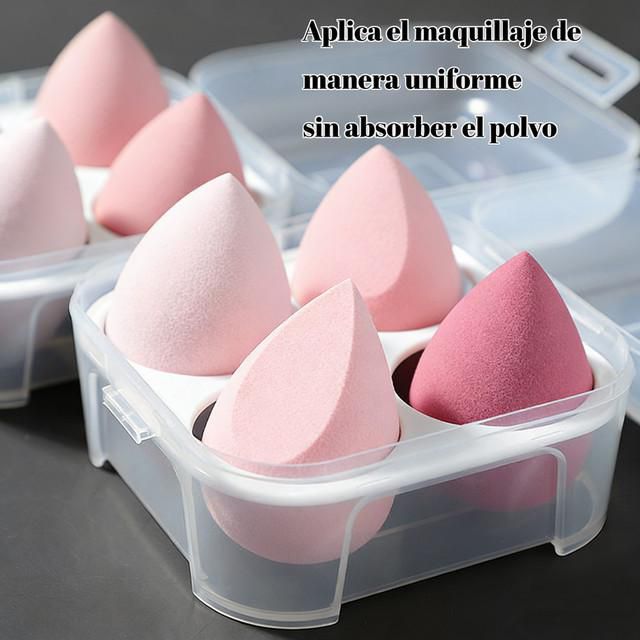 Juego de esponjas de maquillaje, esponja de calabaza, esponja en forma de gota, esponja de maquillaje, herramientas de maquillaje