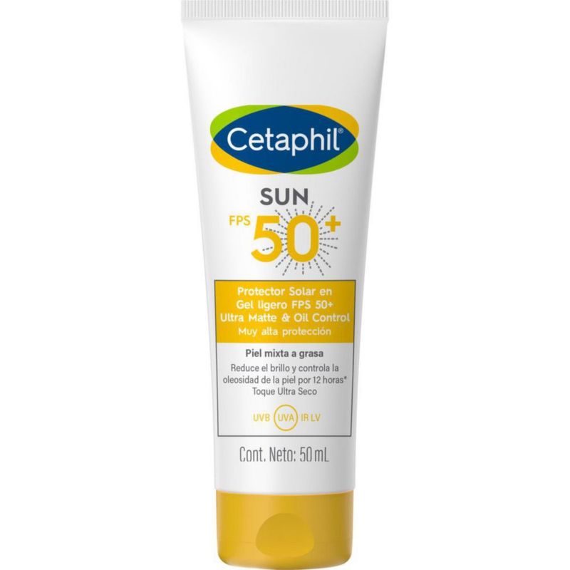 Cetaphil Sun Oil Control Gel protector solar FPS50 para piel grasa 50 ml