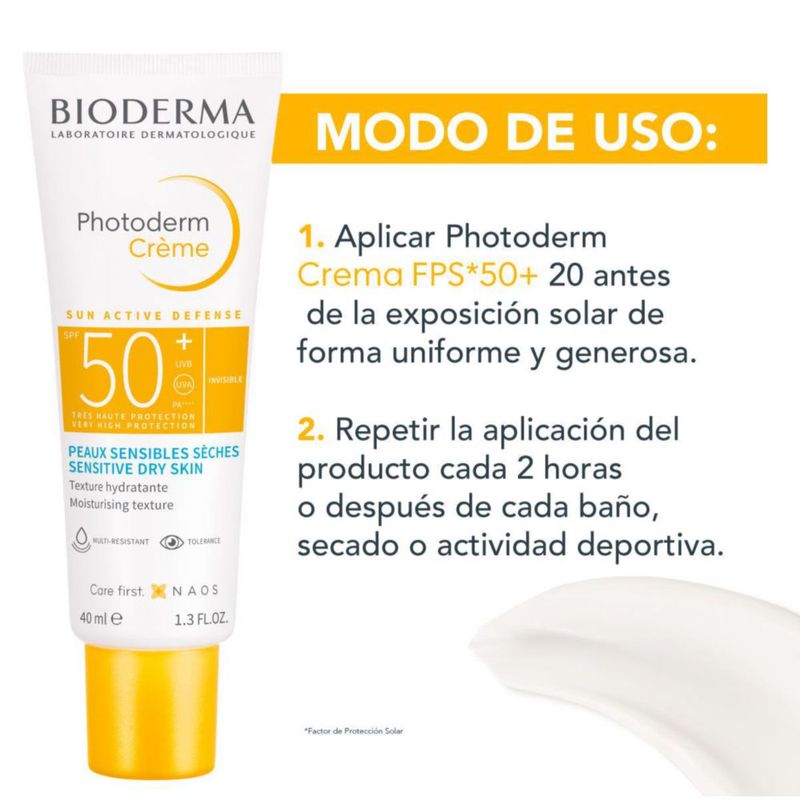Bioderma Photoderm Crema FPS50 Protector solar facial tono Neutro 40 ml
