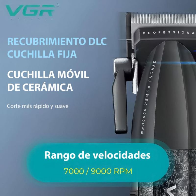 Kit de Barbería Profesional VGR V-640 Clipper Y Trimmer