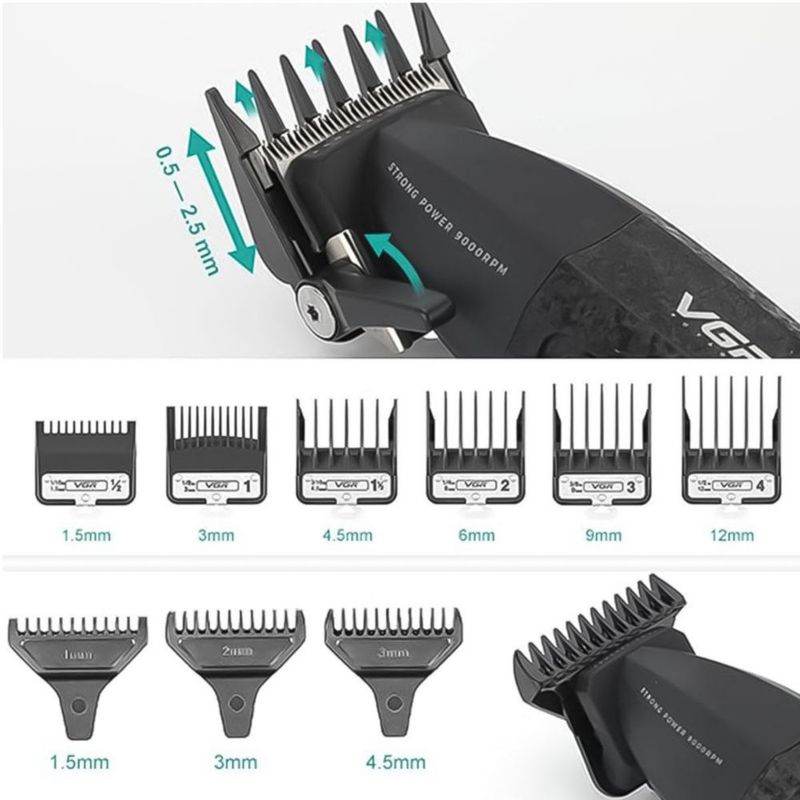 Kit de Barbería Profesional VGR V-640 Clipper Y Trimmer