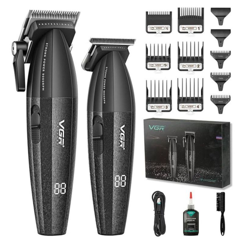Kit de Barbería Profesional VGR V-640 Clipper Y Trimmer